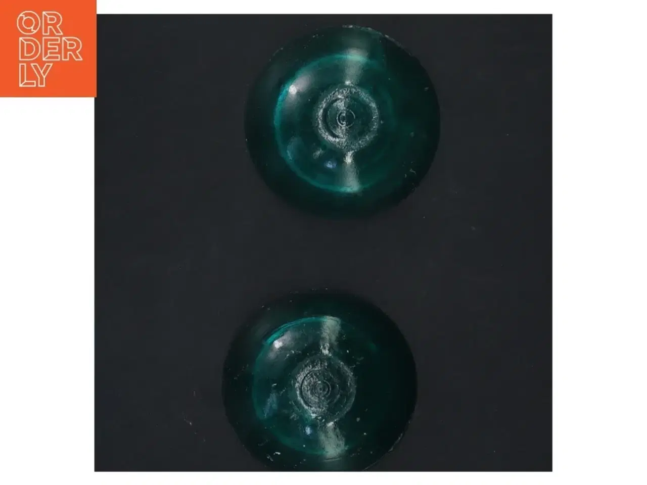 Billede 2 - Grønne glaslysestager (str. 8x3 cm)