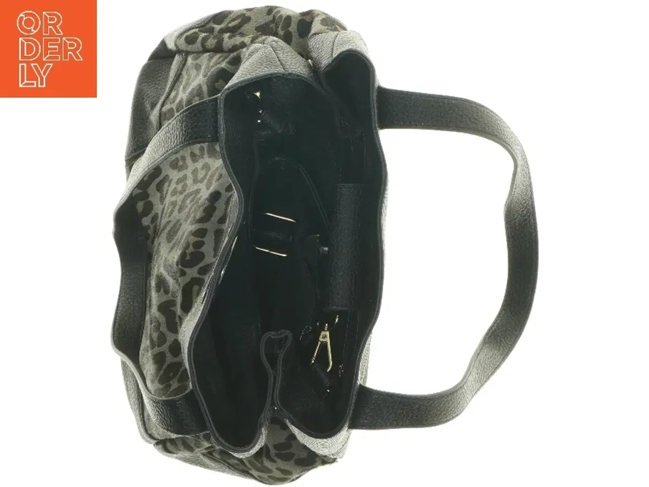 Billede 6 - Stor leopardmønstret taske (str. 30x25x18 cm)