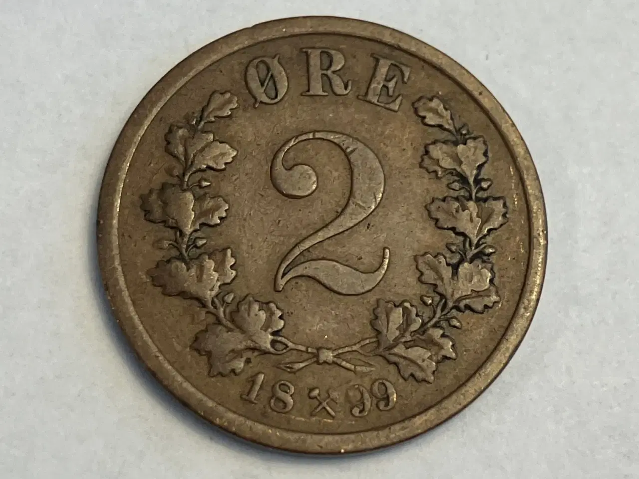 Billede 1 - 2 Øre 1899 Norge