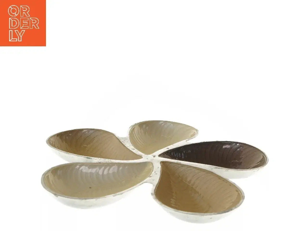 Billede 2 - Metal fad med fem skåle fra Home Centre (str. Ø 40 cm)