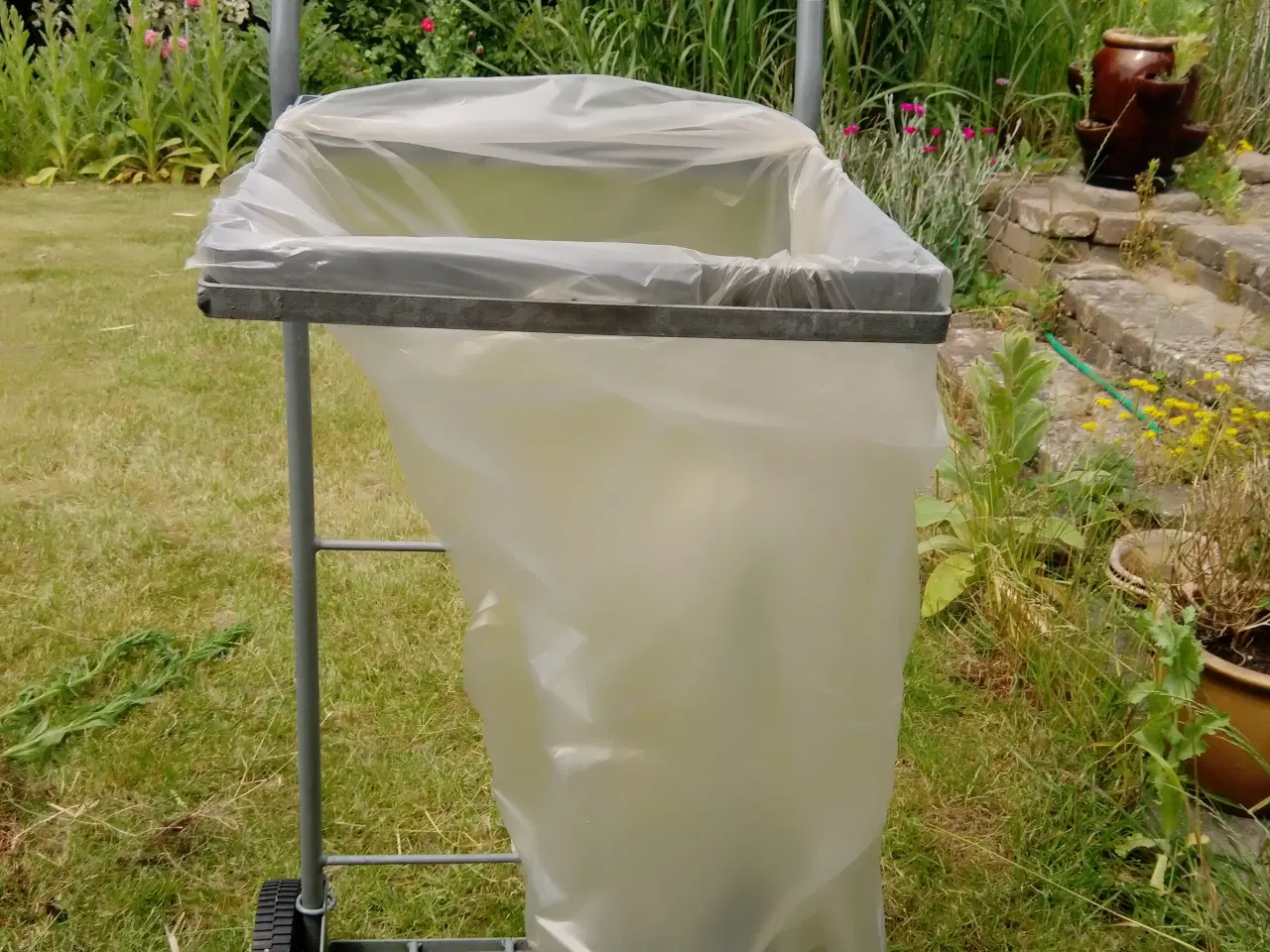 Billede 3 - Haveaffaldsvogn, sækkevogn galvaniseret