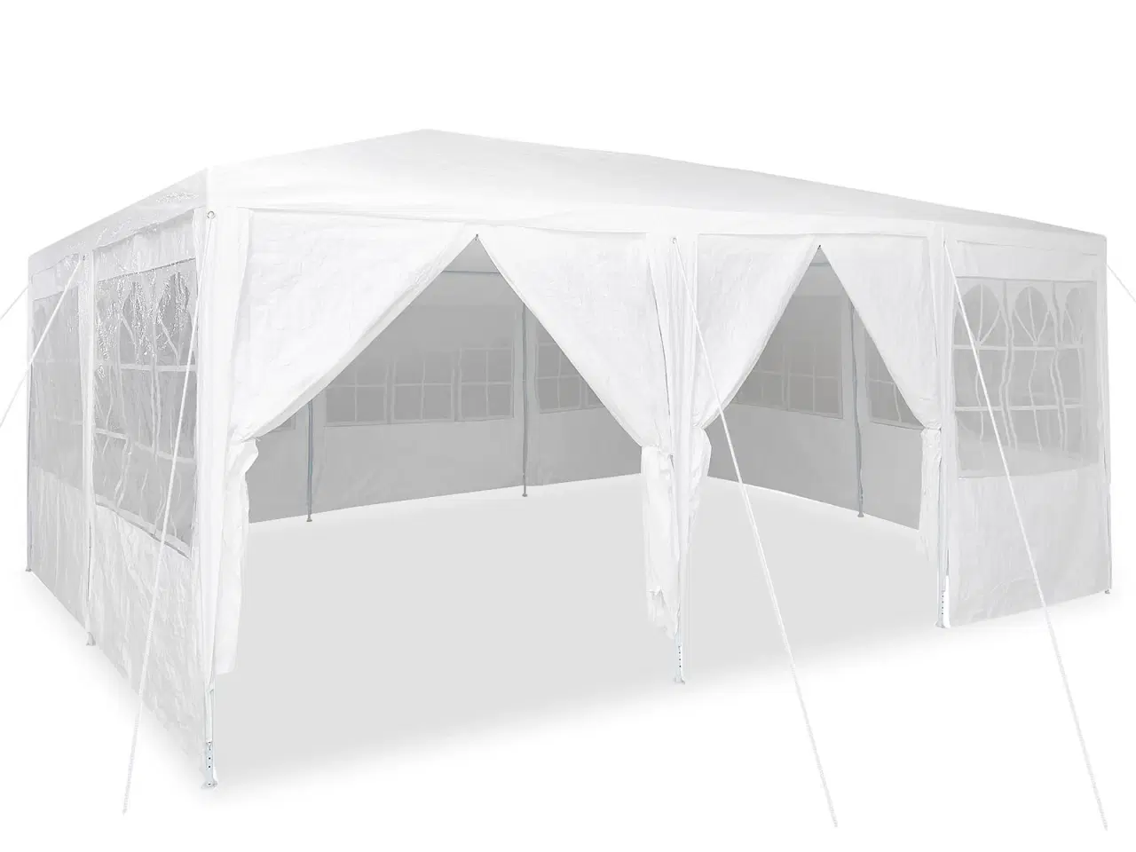 Billede 3 - Party Tent Hvid 600 x 400 x 266 cm Polyester og Stål