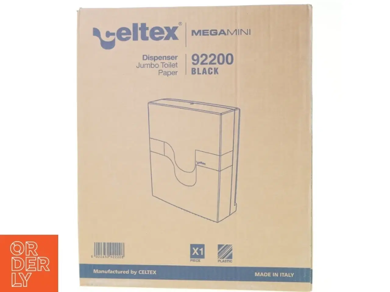 Billede 2 - Dispenser jumbo toilet paper mega mini 9 2 2 0 0 black fra Celtex (str. Niogtredve x 33 x 13)