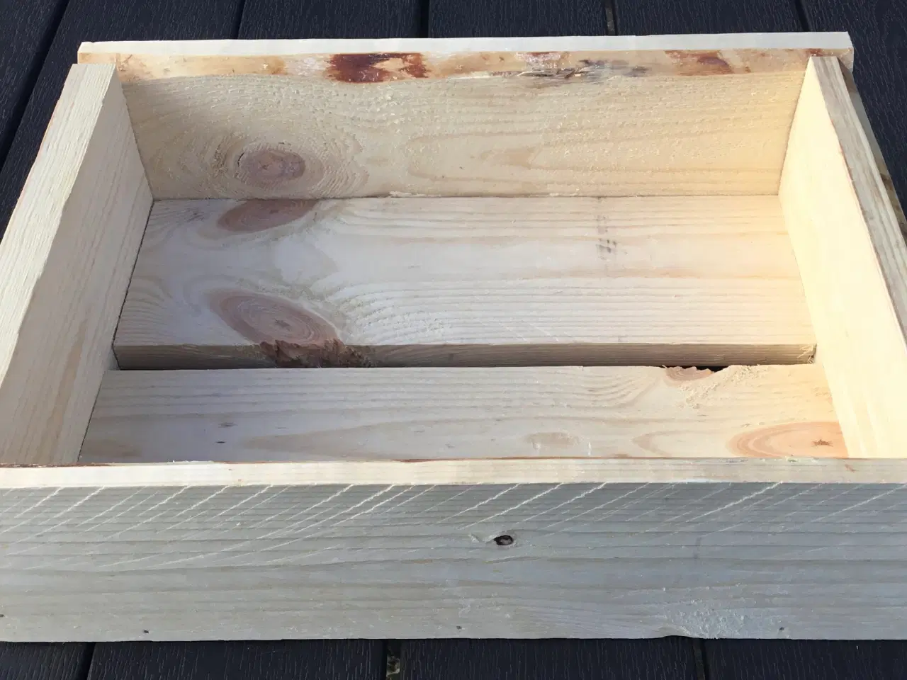 Billede 3 - Ny trækasse / træbakke  Råt fyrretræ 25 x 35 cm