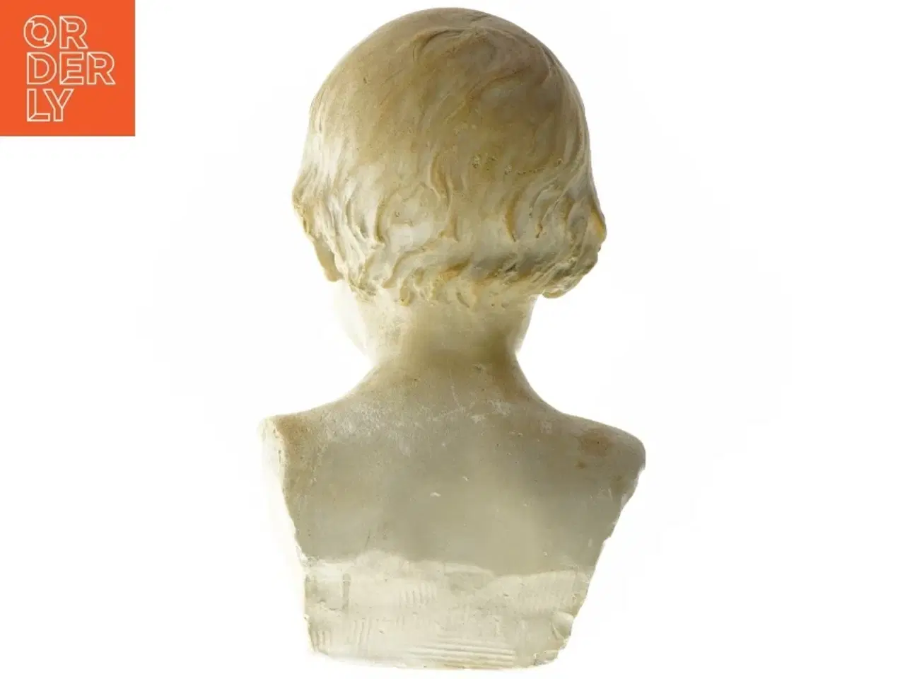 Billede 4 - Skulptur af menneskehoved, gipsbuste (str. 33 cm)