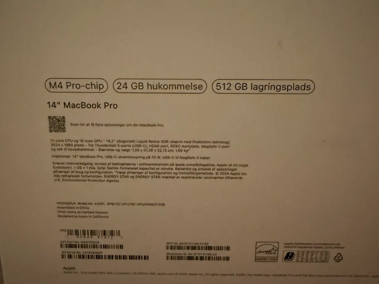 Billede 3 - 💻 Apple MacBook Pro 14” (M4 Pro, 24GB RAM, 512GB 