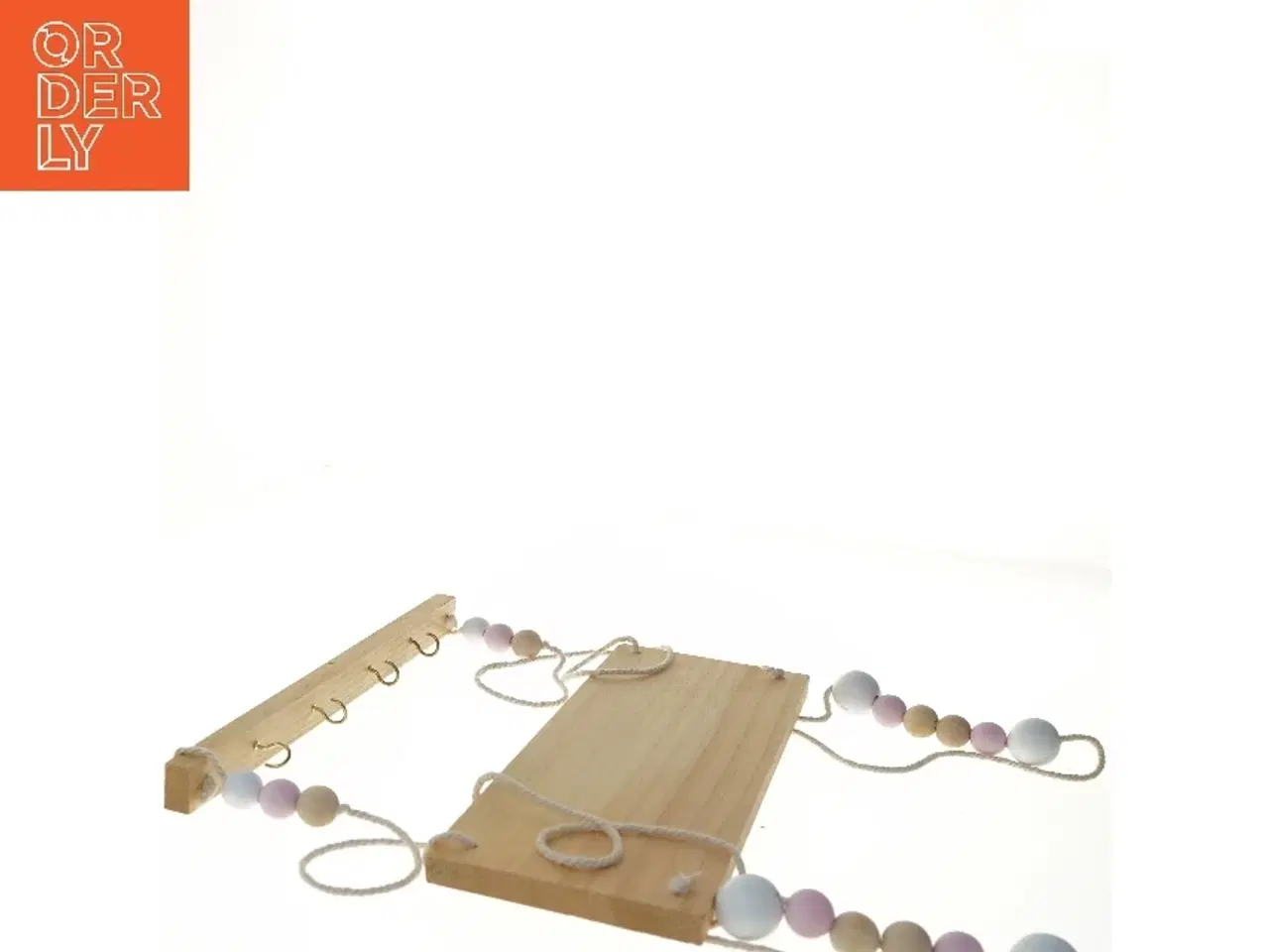 Billede 3 - Træophæng med kroge og perler (str. 40x15 cm)