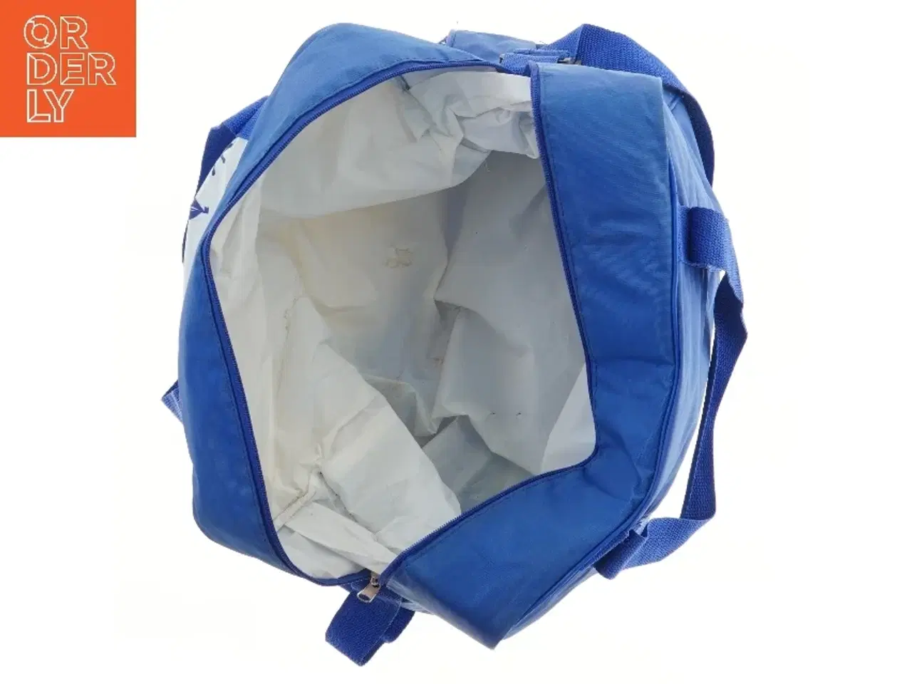 Billede 3 - Blå rejsetaske med maritimt motiv (str. 40x19x27 cm)