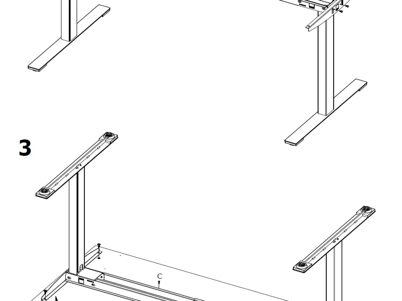 Billede 12 - Dencon Skrivebord 140x80 cm – Justerbar Højde