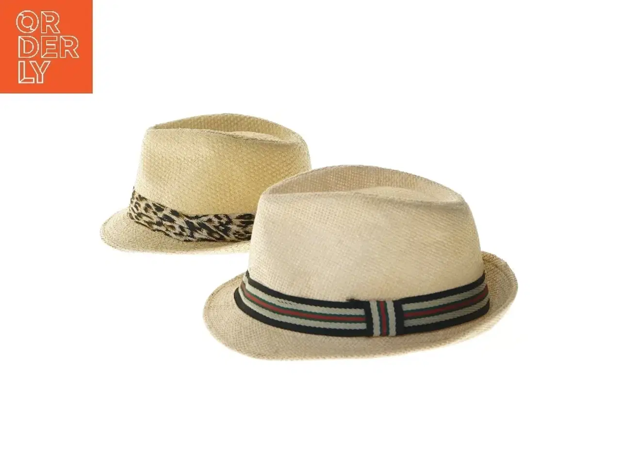 Billede 1 - Sæt af to stråhatte med bånd (str. str 58 Ø 23 cm)