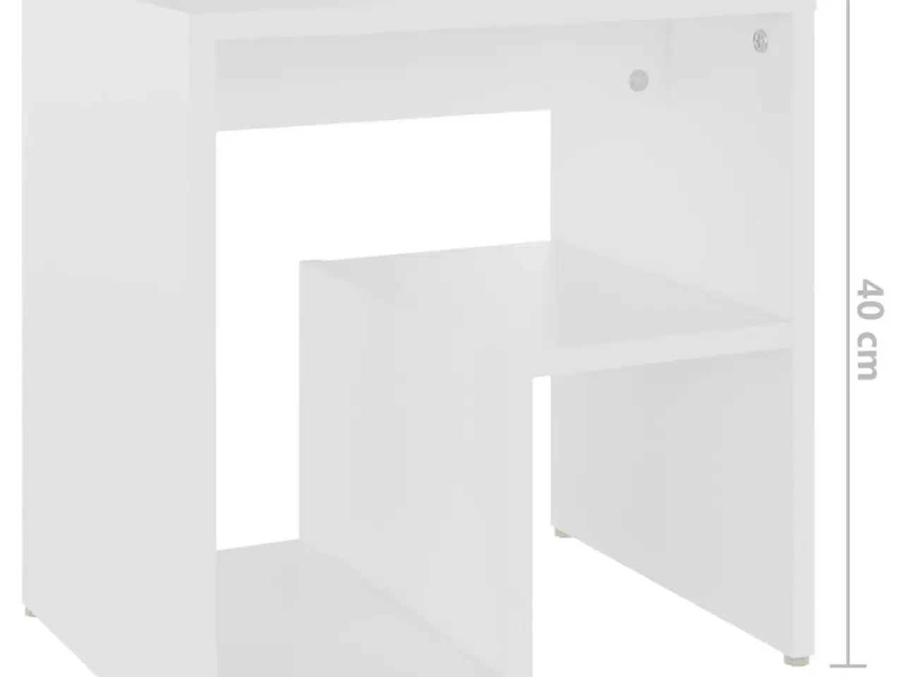 Billede 6 - Sengebord 40x30x40 cm konstrueret træ hvid