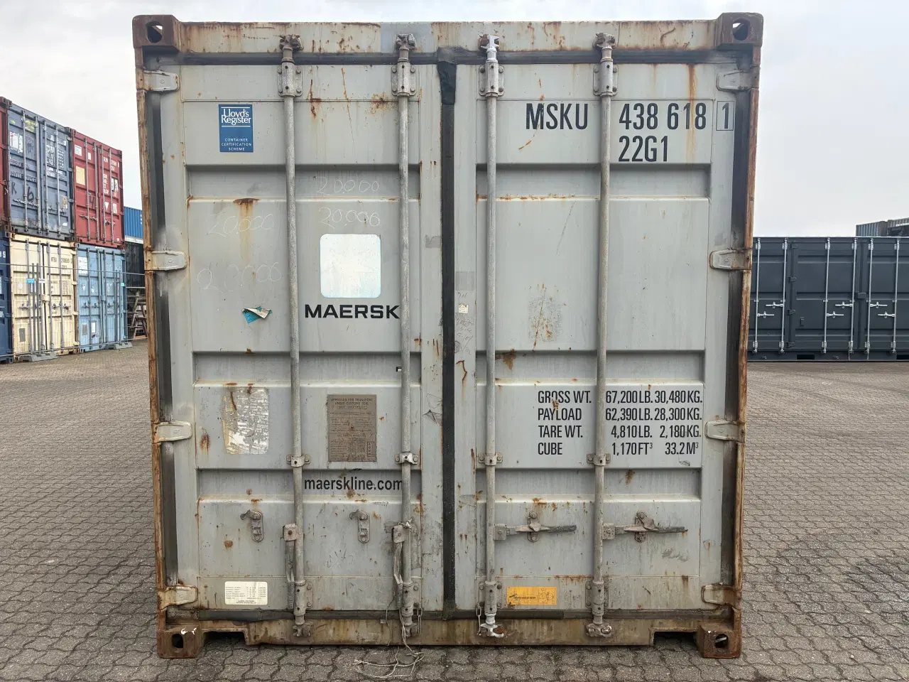Billede 2 - Brugt 20 fods Isoleret Container-ID: MSKU 438618-1