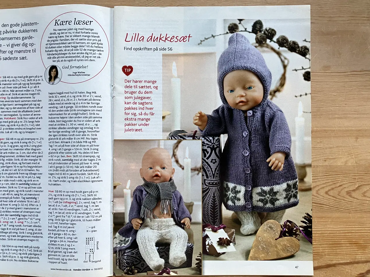 Billede 2 - Sy og strik til Baby Born og bamsen