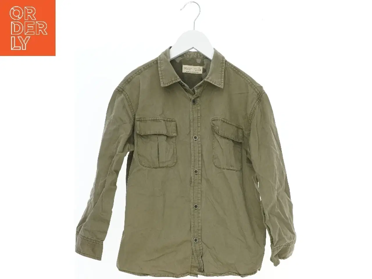 Billede 1 - Grøn skjorte med lommer fra Zara (str. 122)