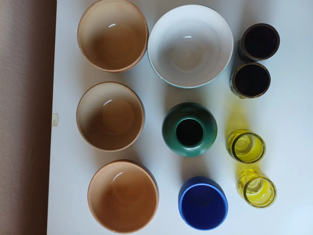 Billede 3 - Skåle, vaser og fyrfadsstager i keramik og glas