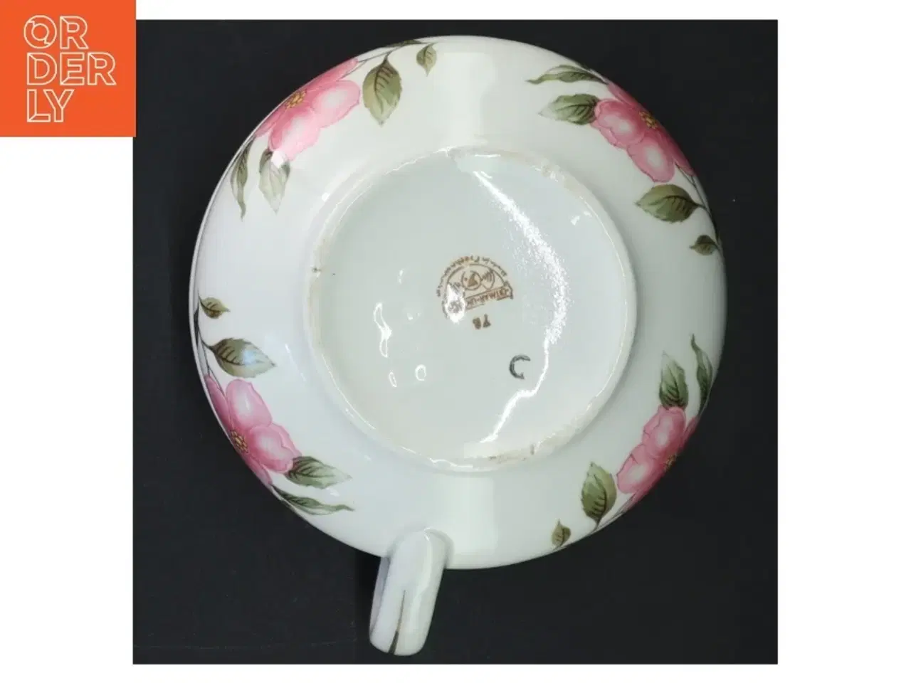 Billede 2 - Stor kop med blomstermotiv (str. Ø15 cm x h8,5 cm)