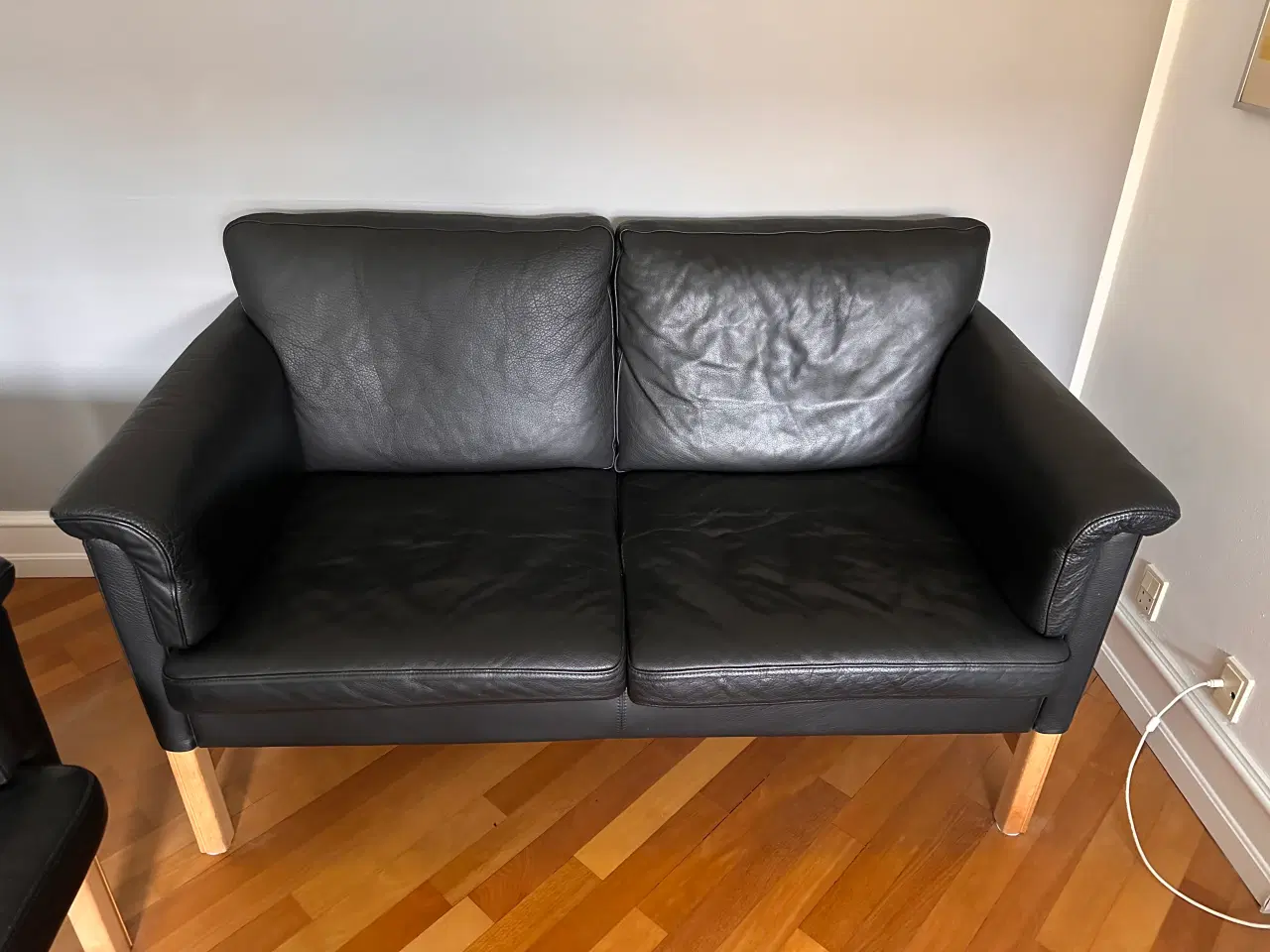 Billede 1 - 2 & 3 personers lædersofa