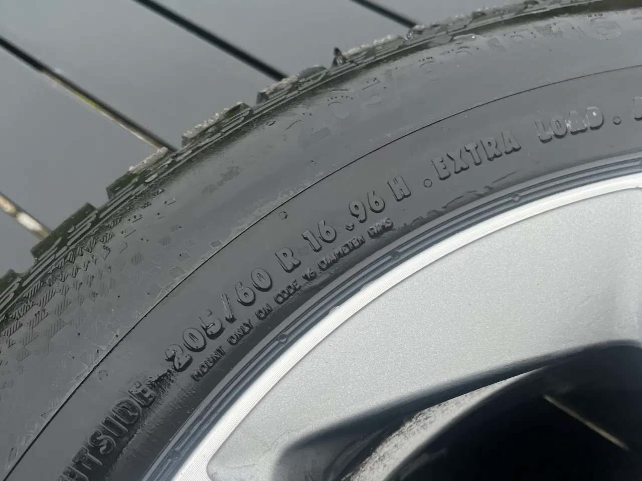 Billede 2 - 4 stk. Alufælge med fine Continental Vinterdæk