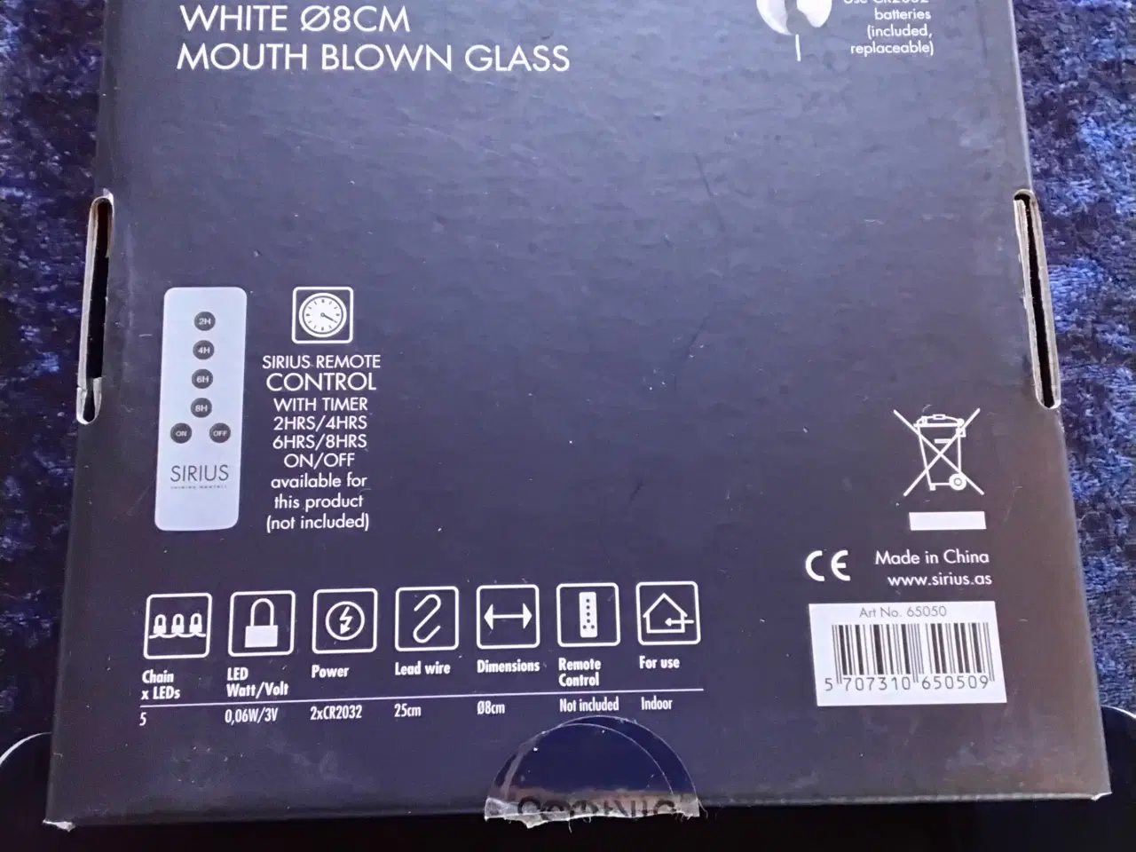 Billede 2 - Heaven Ball fra Sirius hvidt mundblæst glas Ø 8 cm