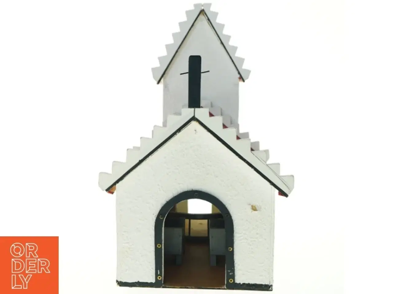 Billede 2 - Kirkemodel i træ (str. Længde 43 cm)