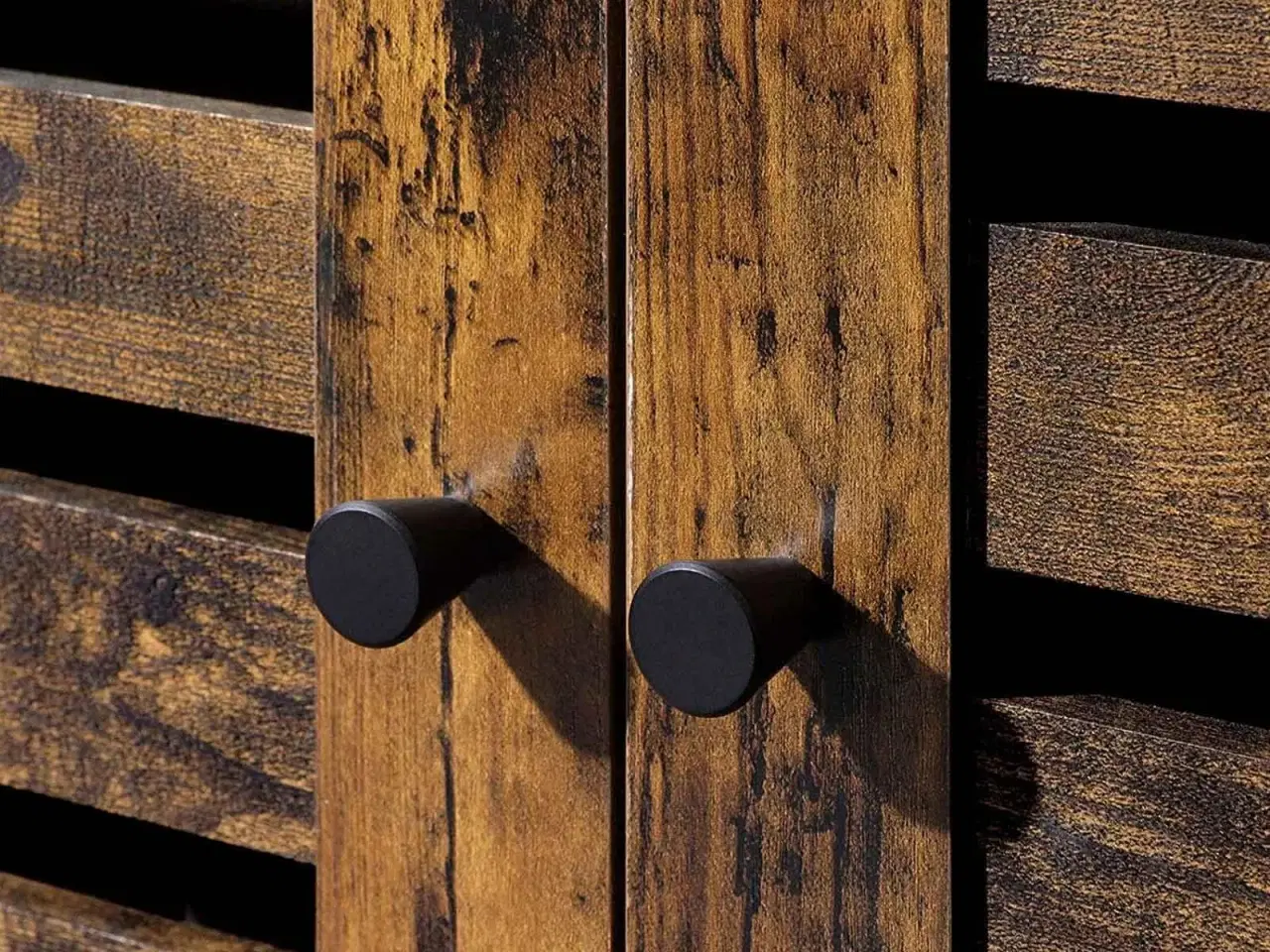 Billede 6 - Underskab til vask badeværelsesskab 60 × 30 × 63 cm, rustik brun med lameldøre