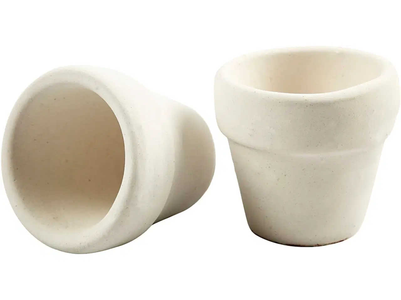 Billede 1 - Hvide Urtepotter i Terrakotta - 6 stk. 4,6 cm høj