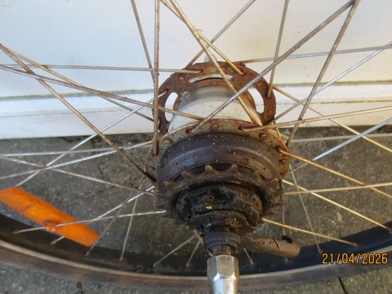 Billede 2 - 1 stk Baghjul 24 tommer med 7 gear