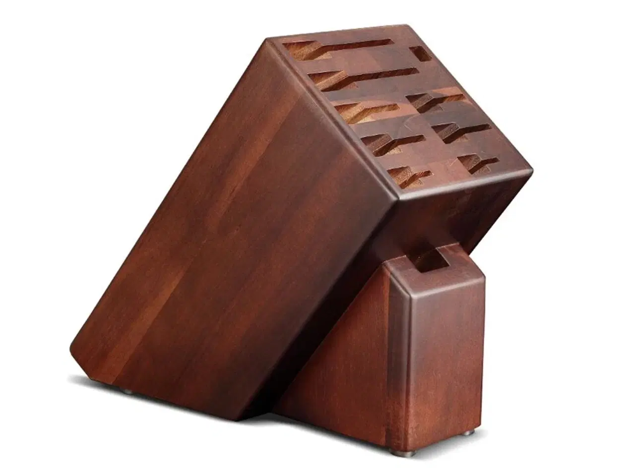 Billede 1 - Stor knivblok i akacietræ.