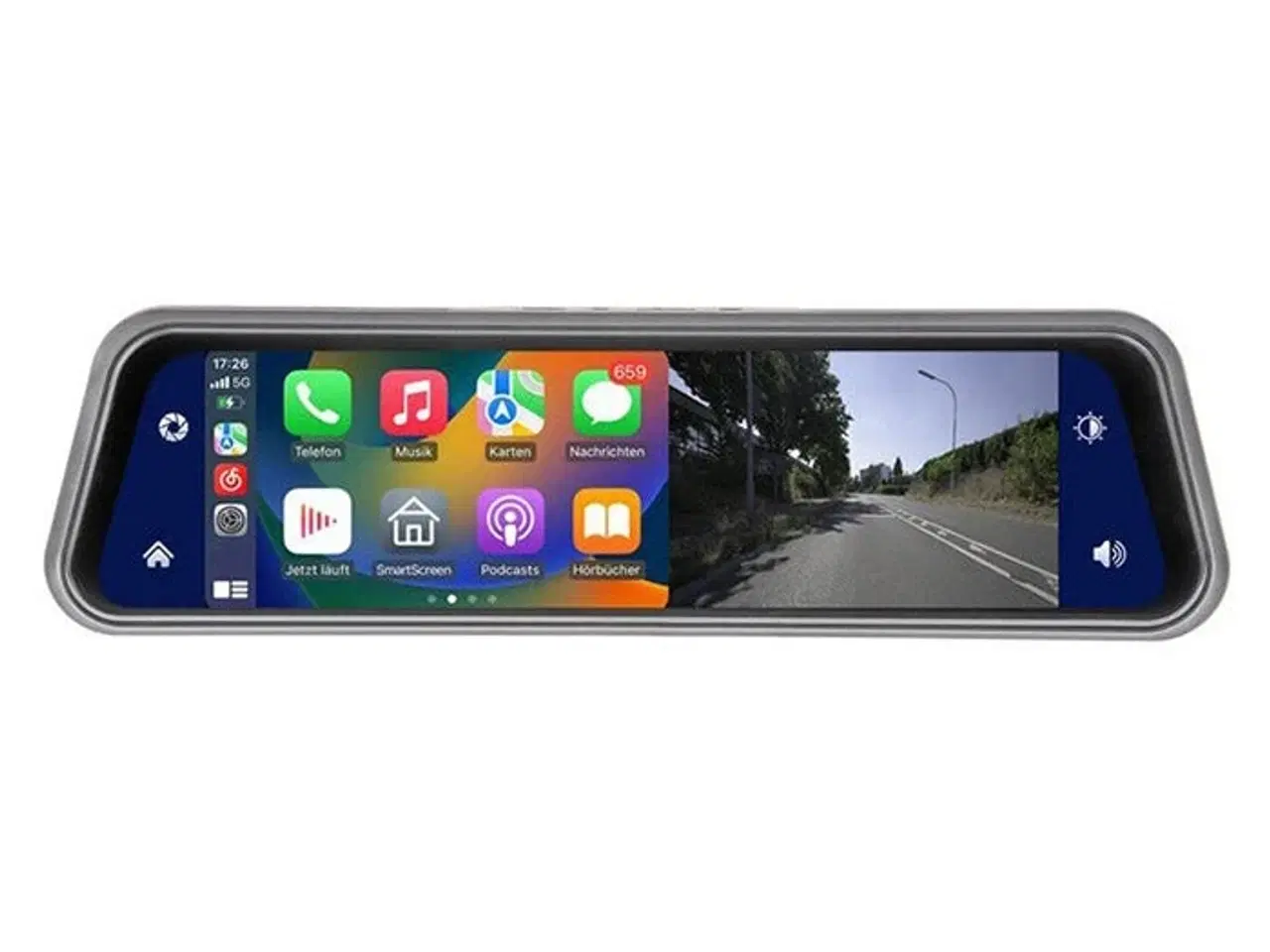 Billede 1 - Ampire 9" bakspejl med CarPlay, Android Auto, Dashcam
