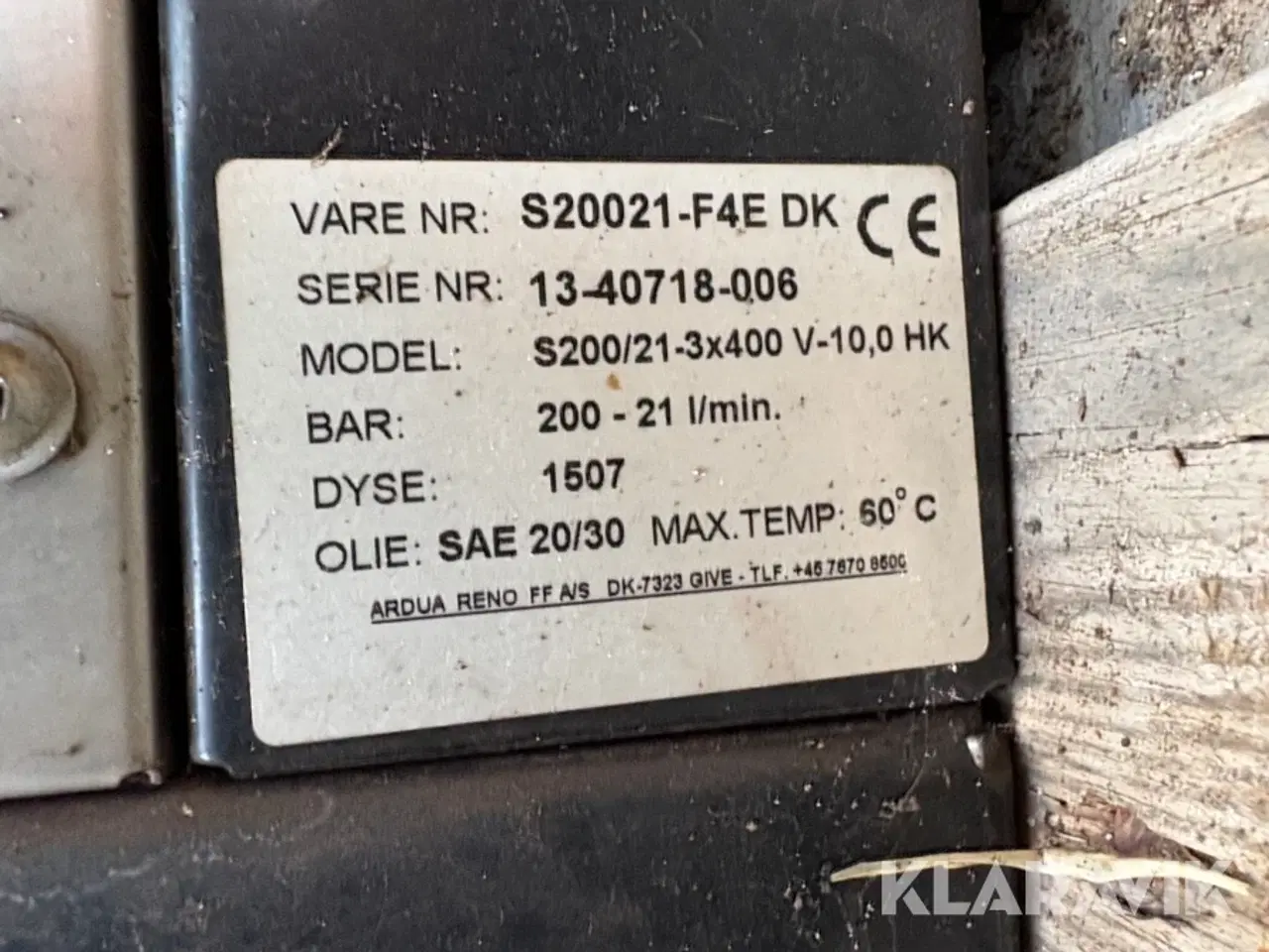 Billede 11 - Højtryksrenser Reno S200/21-3x400 V-10,0 HK