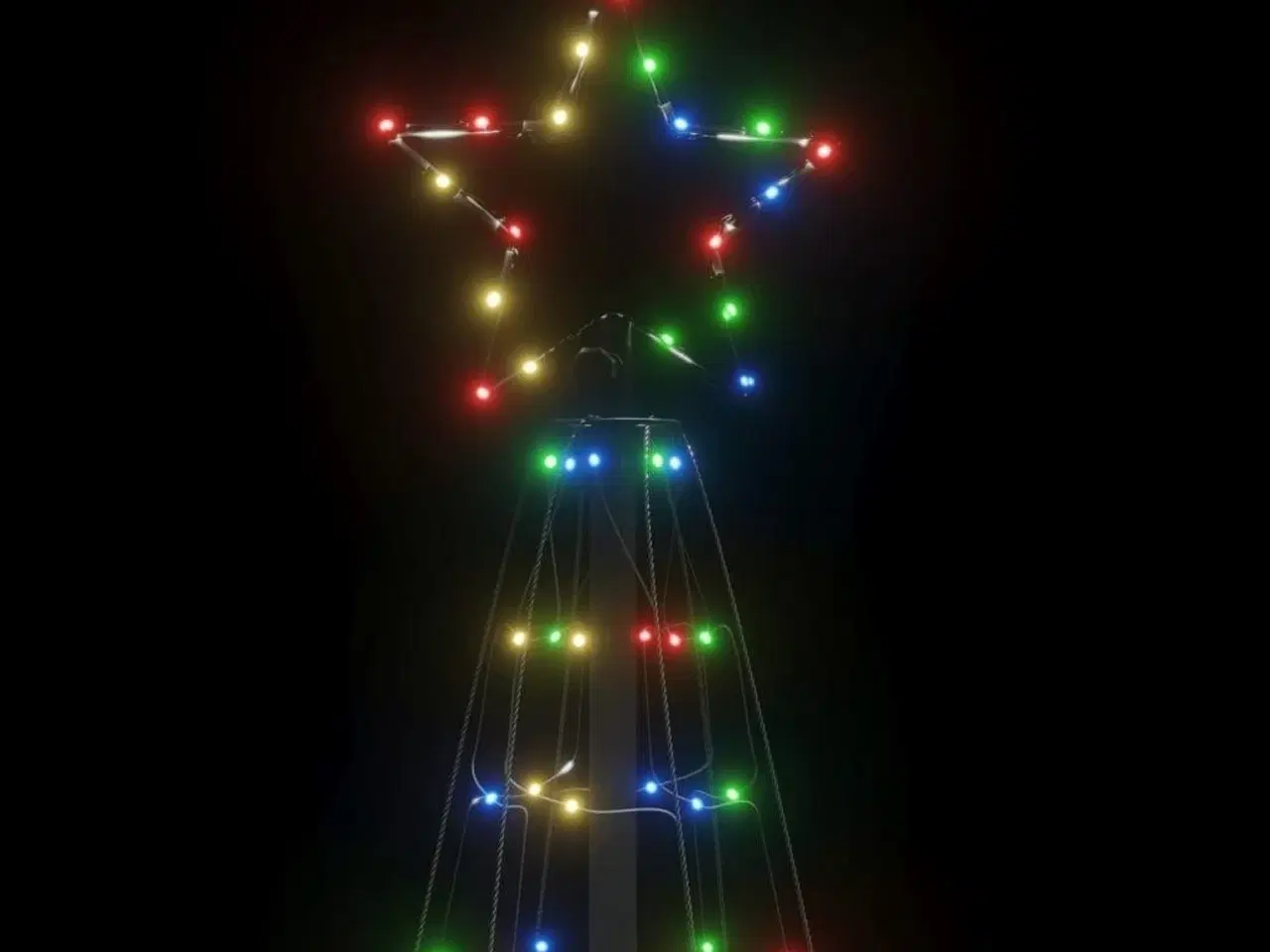 Billede 6 - LED-juletræ med spyd 220 LED'er 180 cm farverigt lys