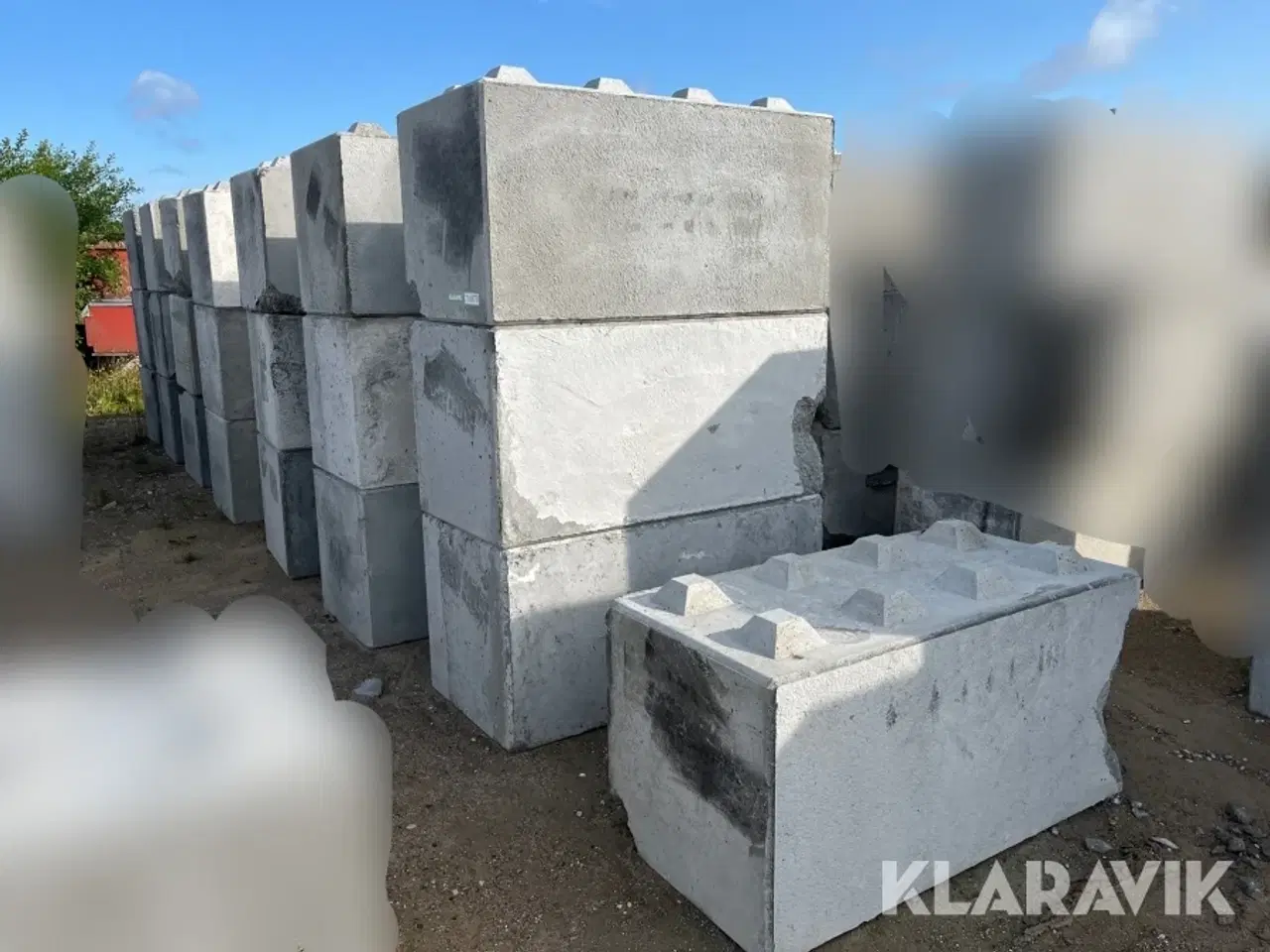 Billede 1 - Betonblokke / siloklodser 25 styk - 2. sortering
