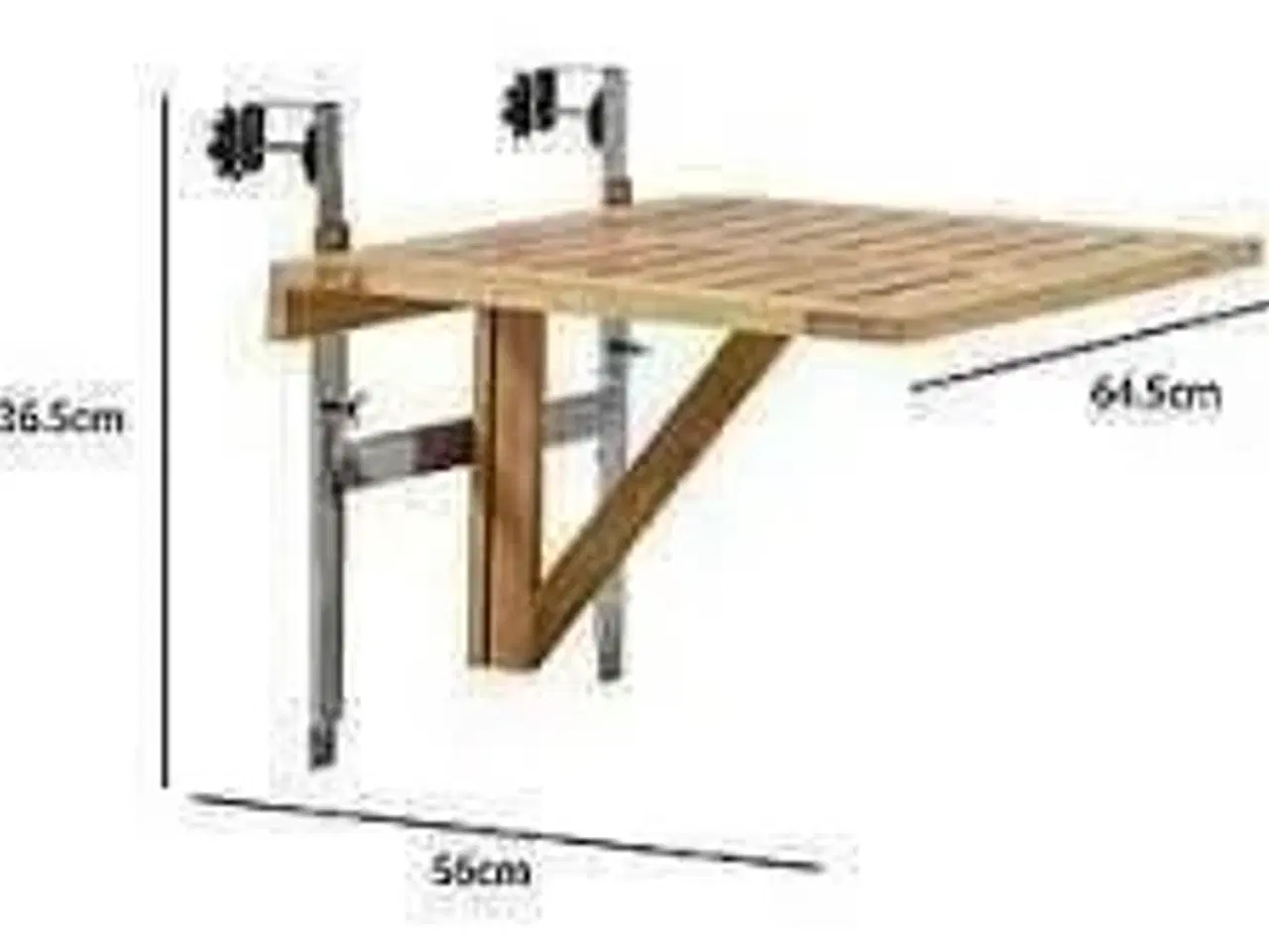 Billede 2 - Rosenborg balkon bord - teak 60x54 cm