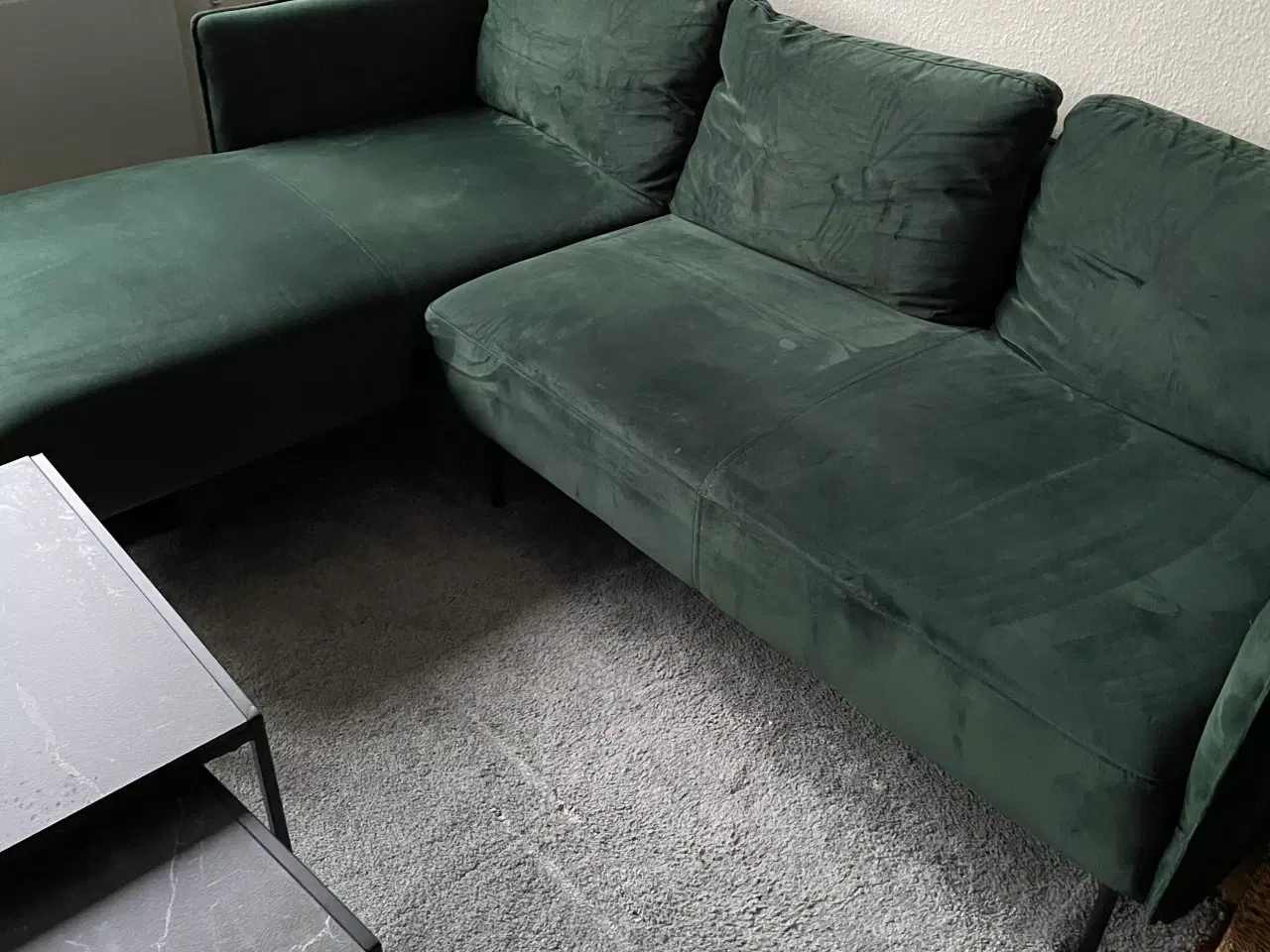 Billede 1 - Velour Sofa GIVES VÆK