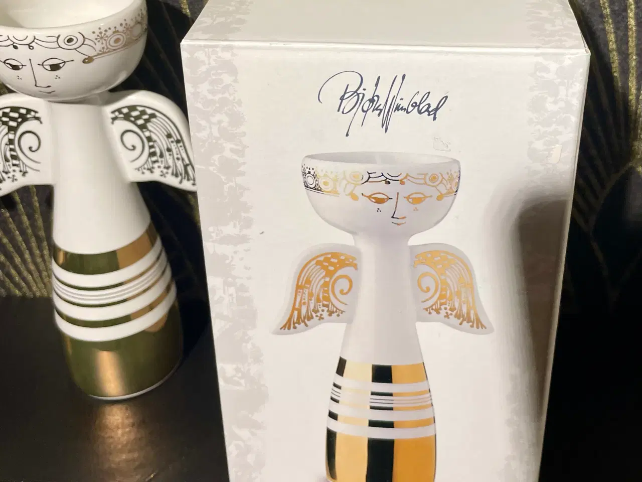 Billede 2 - Bjørn Wiinblad engle 2stk. hvid og guld