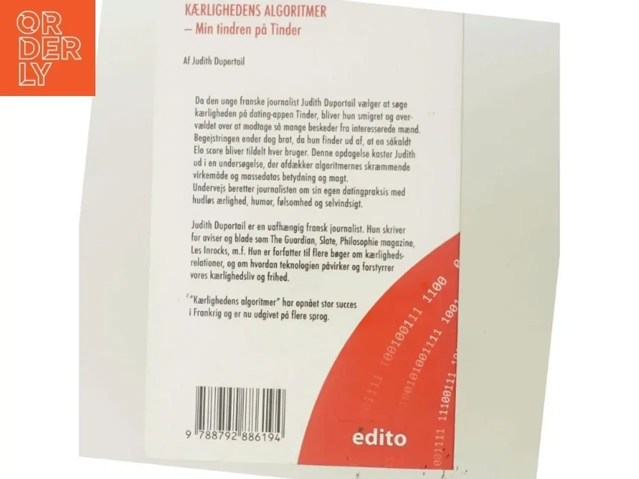 Billede 3 - Kærlighedens algoritmer : min tindren på Tinder af Judith Duportail (Bog)