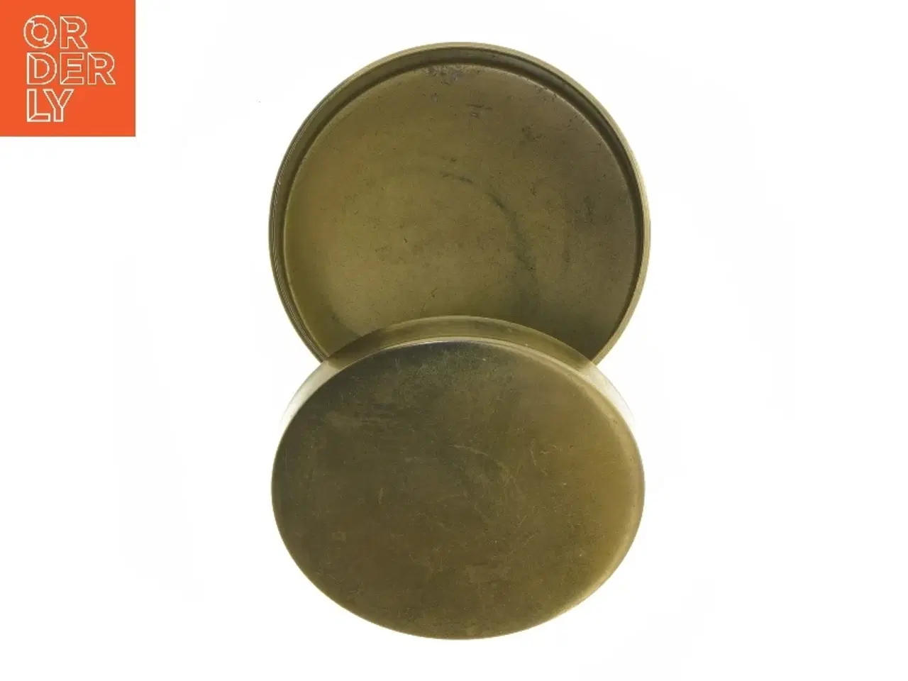 Billede 3 - Rund messingæske med låg (str. Ø 12x7 cm)