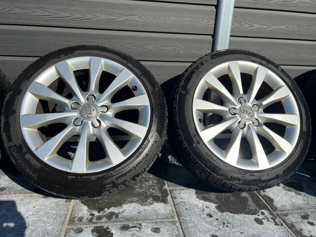 Billede 2 - Originale audi alufælge med vinterdæk 5x112
