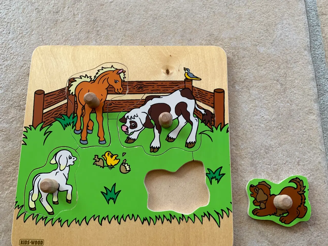 Billede 2 - Kids-wood puslespil med bondegårds dyr