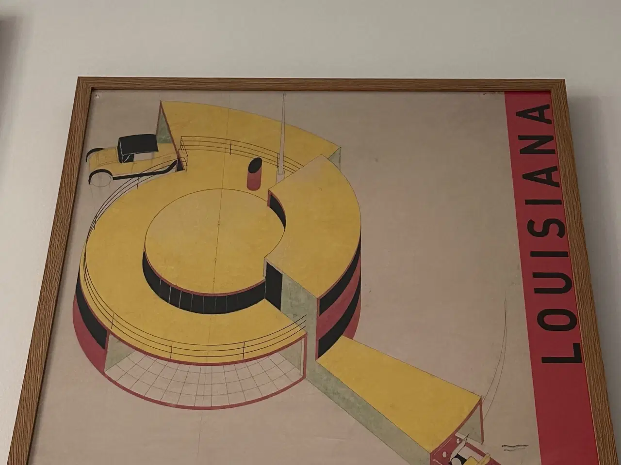 Billede 5 - Fremtidens Hus af Arne Jacobsen indrammet med eg
