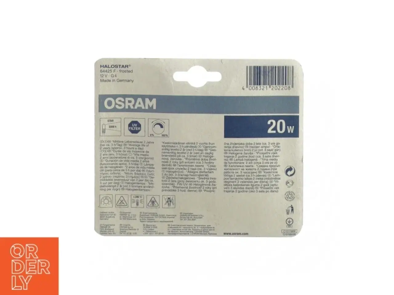 Billede 2 - Halogen pære (2 stk) fra Osram (str. 20W)