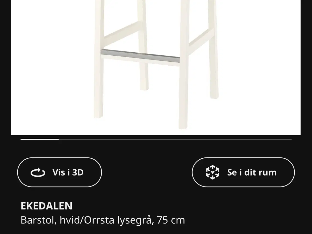 Billede 4 - 2 stk. Barstole, Ekedalen fra Ikea