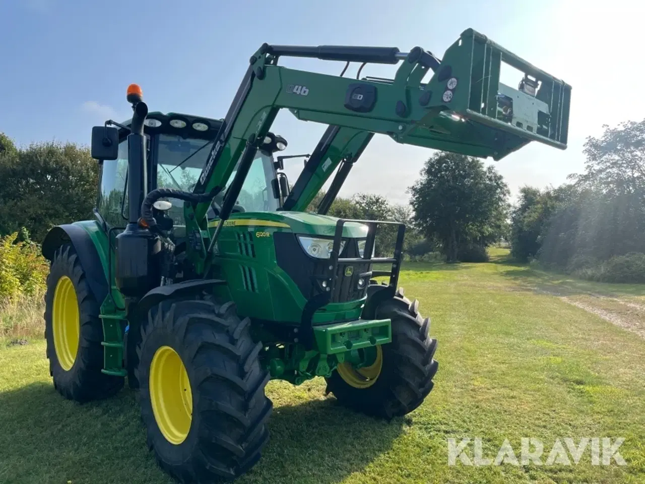 Billede 6 - Traktor John Deere 6120 R med frontlæsser