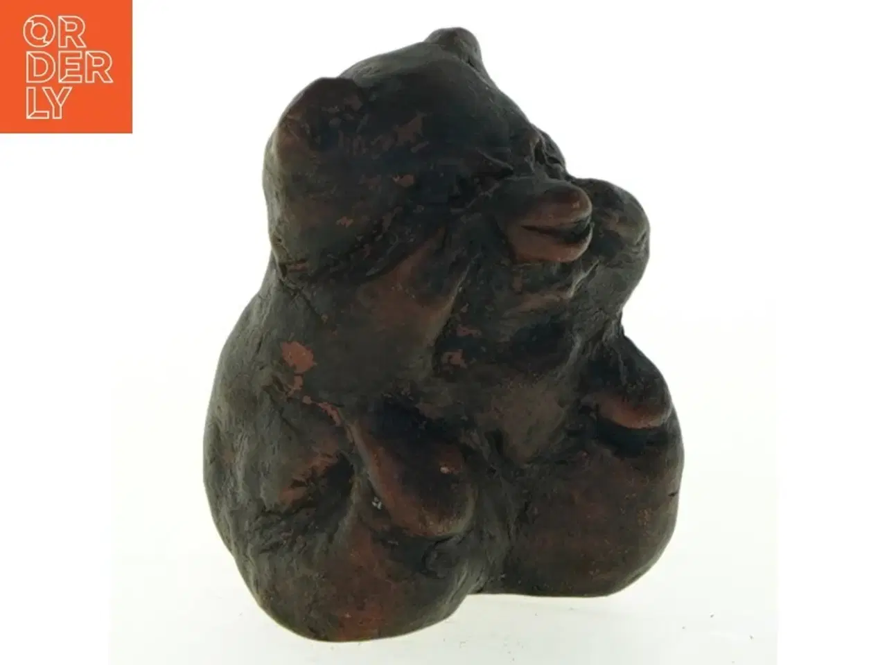 Billede 1 - Bronzeskulptur af en bjørn (str. 9x6 cm)
