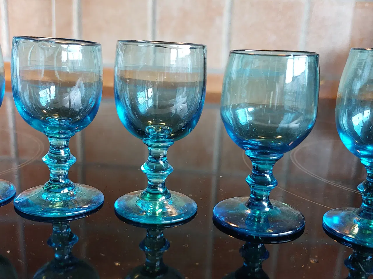 Billede 2 - SØBLÅ LIKØRGLAS - Fyens glasværk kat. 1890