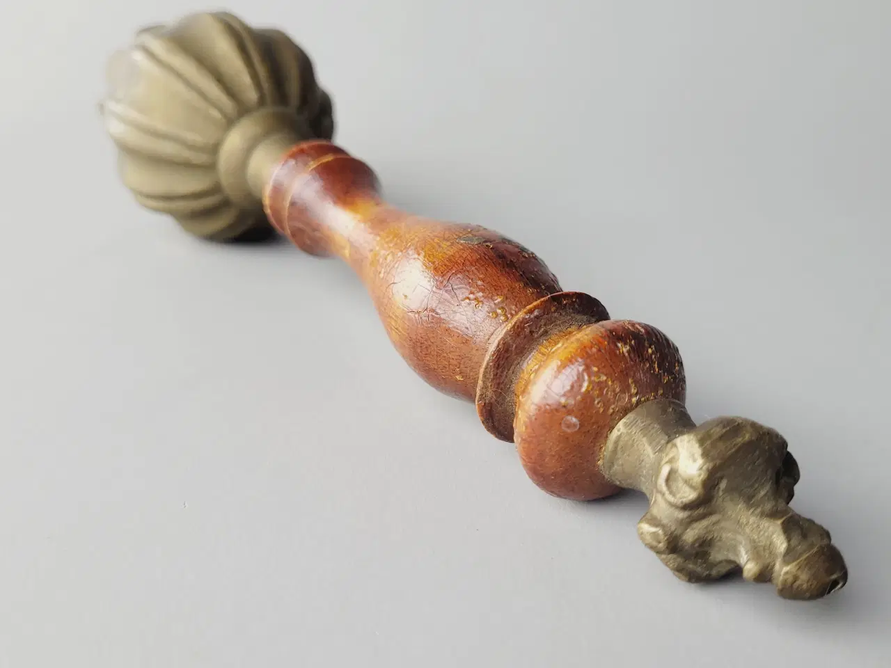 Billede 5 - ⭐️· Sjælden Vintage Håndklokke i Messing & Træ 