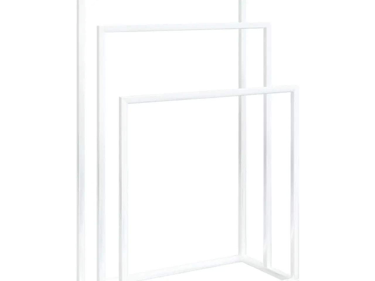 Billede 2 - Fritstående håndklædeholder 48x24x79 cm jern hvid