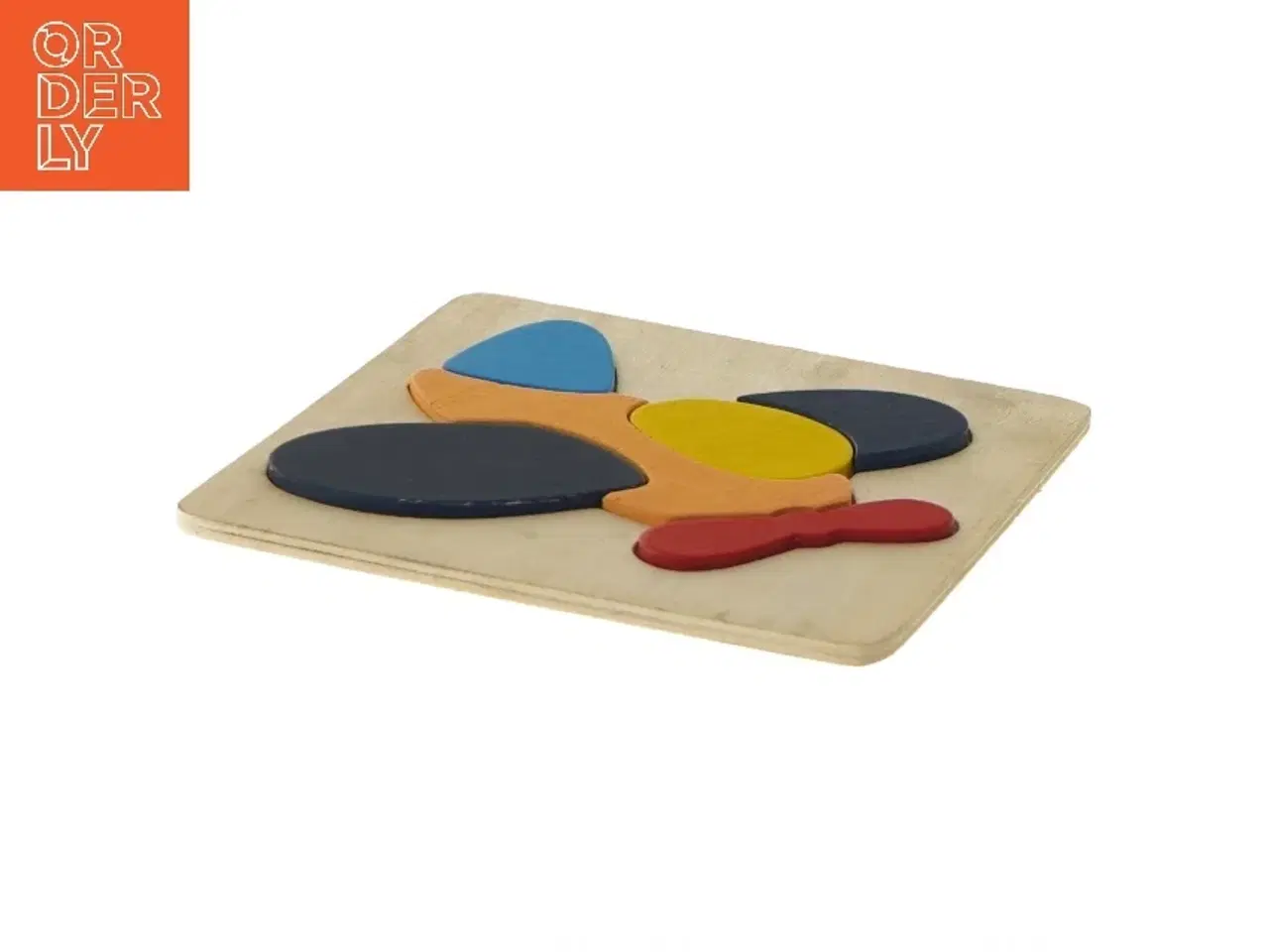 Billede 3 - Træpuslespil med flyvemaskinemotiv (str. 15x15 cm)