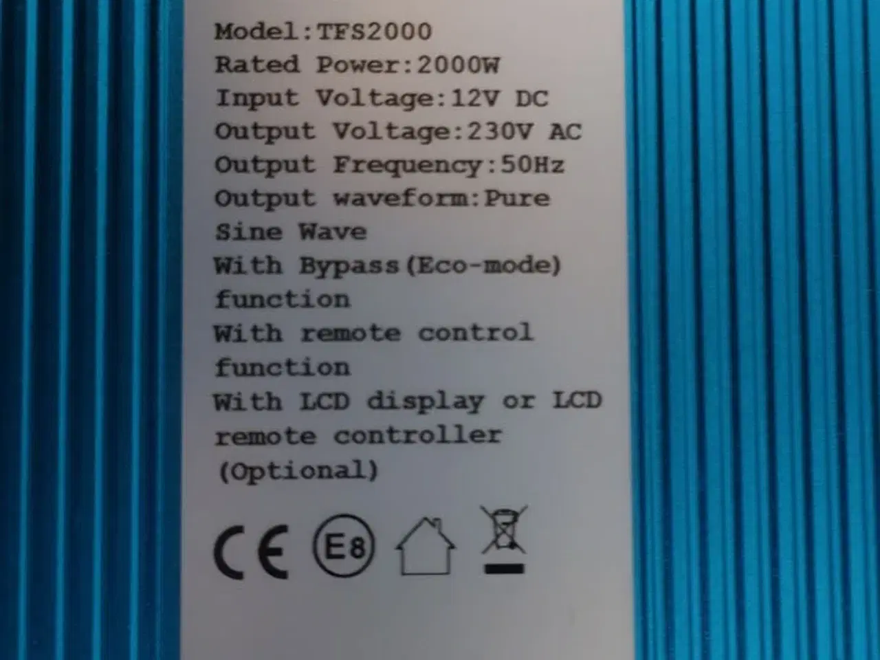 Billede 5 - Inverter PURE SIN WAVE Inverter 2000W