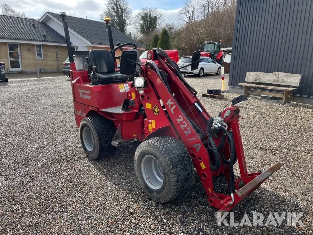 Billede 2 - Minilæsser Thaler KL 222/A med redskaber og ekstra hjul
